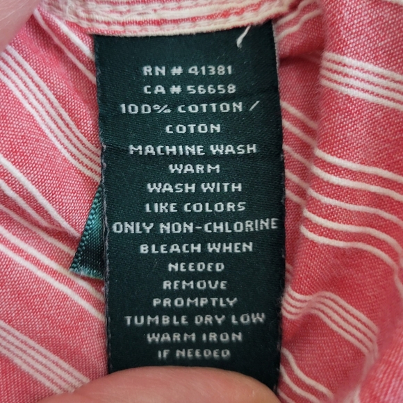 Ralph Lauren Preppy Striped Button Down Shirt Petite Large - Picture 5 of 5